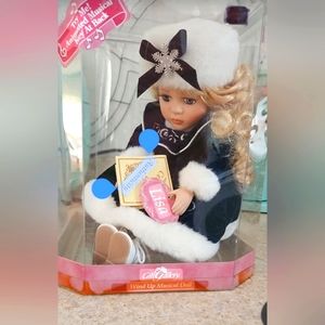 Wind Up Doll Lisa! Genuine Fine Bisque Porcelain.